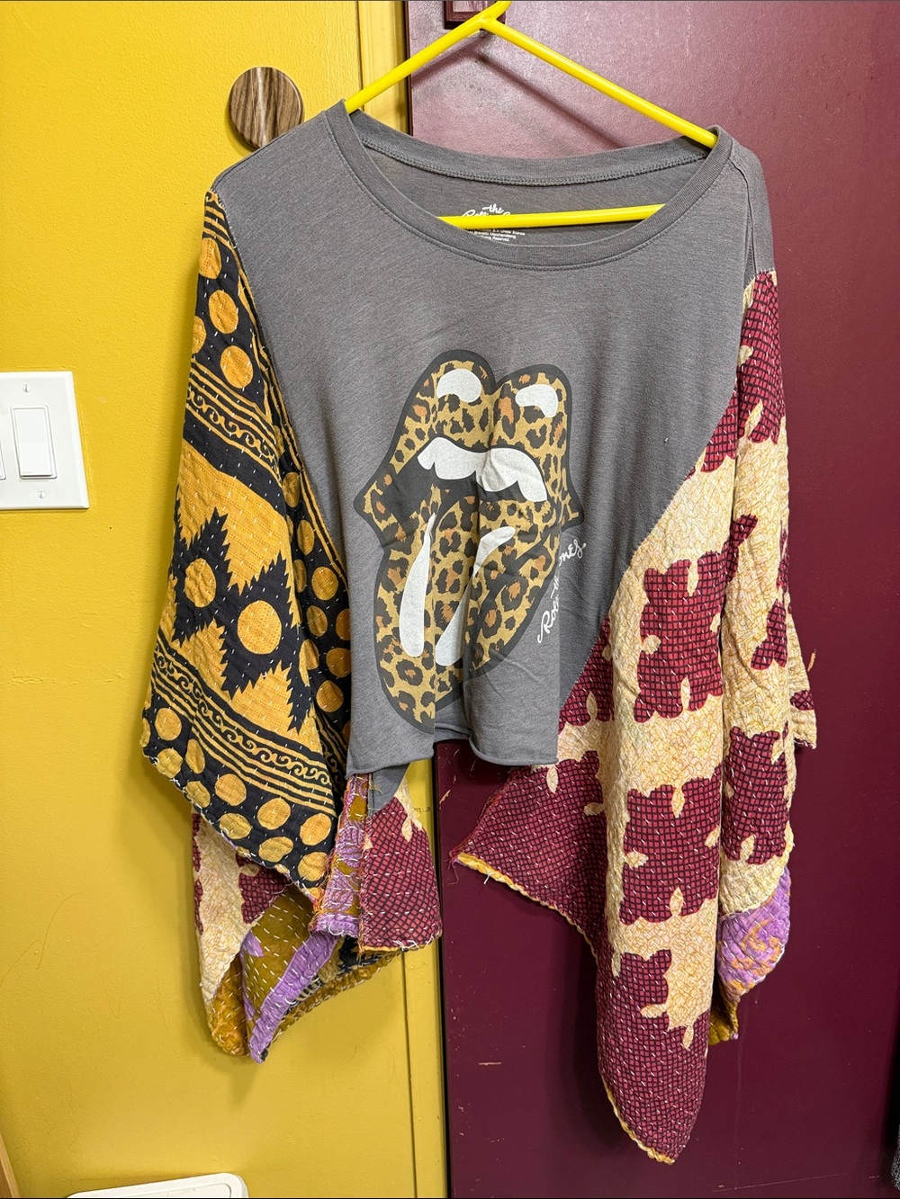 Boho Kantha Patchwork Poncho